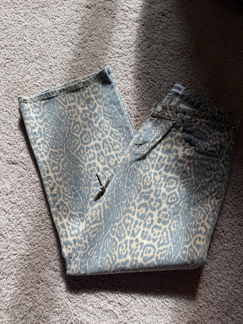 Disclosure Leopard Wide Leg Jeans